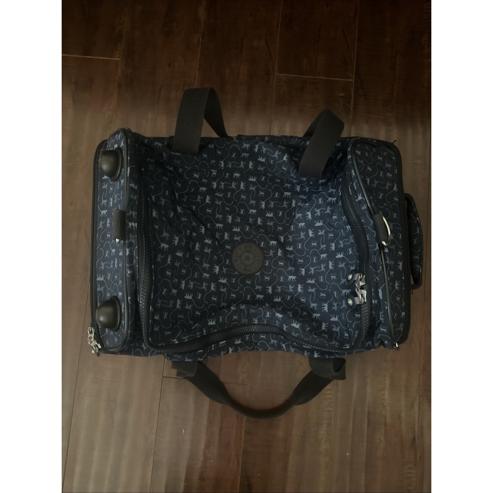 KIPLING Teagan Wheeled Duffle Turquoise Blue Travel Suitcase